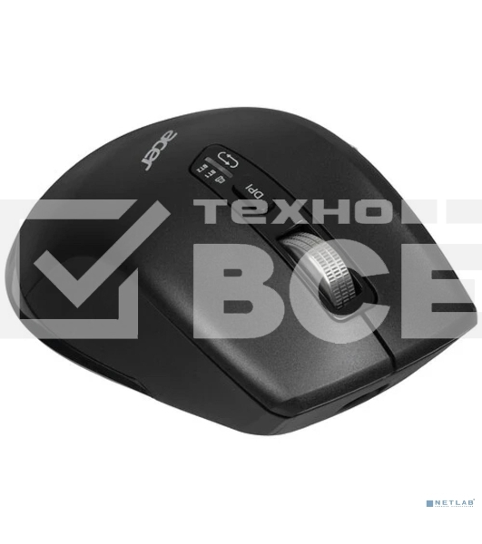 Мышь беспроводная Acer OMR405 черный, 4800 dpi, радиоканал, Bluetooth, USB, кнопки - 8