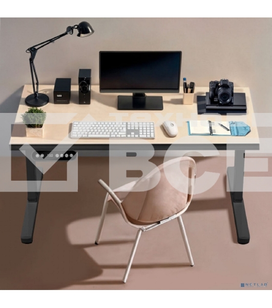 Подстолье электрическое с регулировкой по высоте Kromax OMEGA-40 black, 1 шт/уп. 710-1160 мм