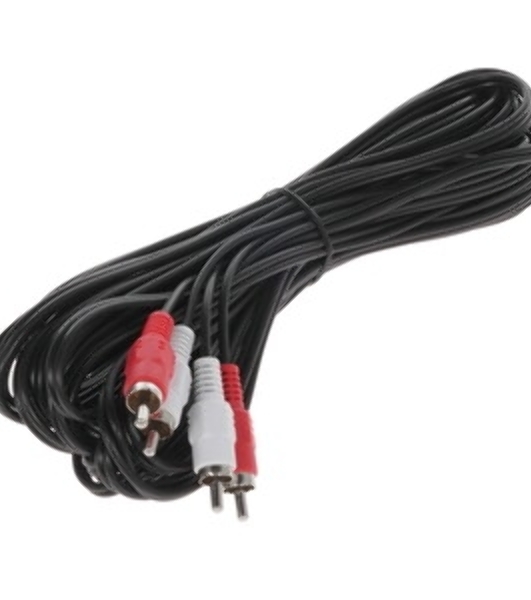 Кабель аудио Cablexpert CCA-2R2R-1.8M-N, 2xRCA/2xRCA, 1.8м, черный, пакет