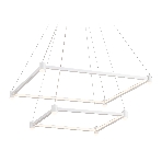 Подвесной светодиодный светильник Ambrella light FL5595/2+8 WH белый 60W 3000K/4200K/6400K 600*600*1300 (без ПДУ), фото6
