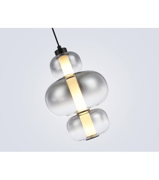 Подвесной светодиодный светильник Ambrella light LH11057 BK/SM черный/дымчатый 18W 3000K D230*350