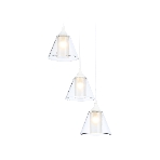 Светильник Ambrella light TR3553/3 WH/CL/FR белый/прозрачный/белый матовый E27/3 max 40W D340*800, фото 1