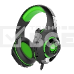 Гарнитура проводная игровая CROWN CMGH-102T Black&green (Подключение USB, встроенная аудио карта, Частотный диапазон: 20Гц-20,000 Гц,Кабель 2.1м,Размер D 250мм), фото4