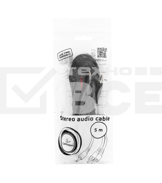 Кабель аудио Gembird Jack3.5 / 2xRCA, 5.0м