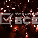 Гирлянда Нить 10м, постоянное свечение, черный ПВХ, 230В, цвет: Красный, фото 1