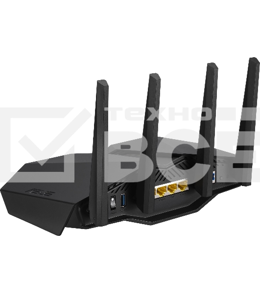 Роутер ASUS RT-AX82U роутер 802.11b/g/n/ac/ax, до 574 + 4804Мбит/c, 2,4 + 5 гГц, 4 антенны, USB, GBT LAN ; 90IG05G0-MO3R10