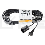 Удлинитель-шнур PROconnect ПВС 2х0.75, 10 м, б/з, 6 А, 1300 Вт, IP20, черный, фото 1