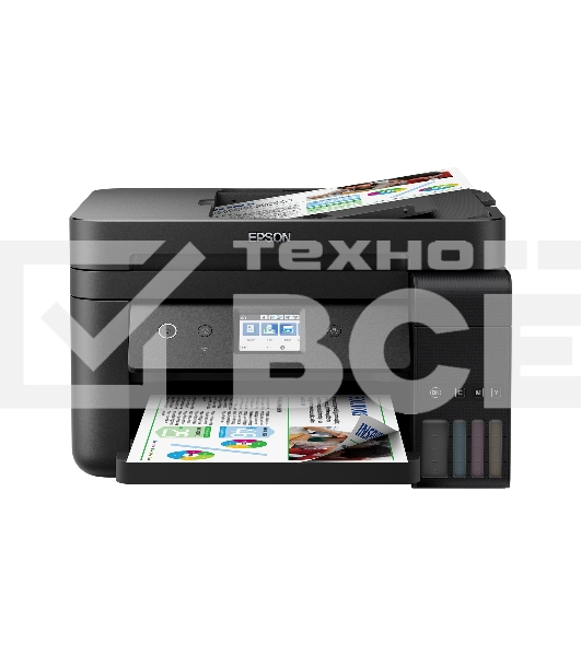 МФУ струйное Epson L6290, А4, цветной, печ. до 15/8.5 стр/мин., 4800x1200 dpi (печ.), 1200 x 2400 dpi (скан.), Wi-Fi, Ethernet, USB