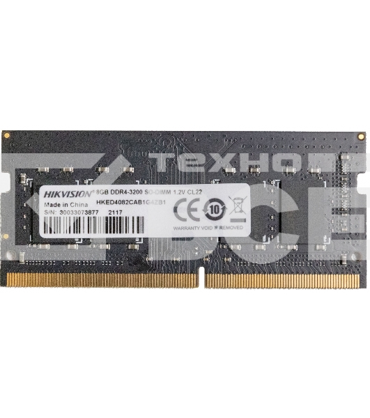 Оперативная память Hikvision, DDR4, 8GB (1x8GB), 3200MHz, CL22, SO-DIMM