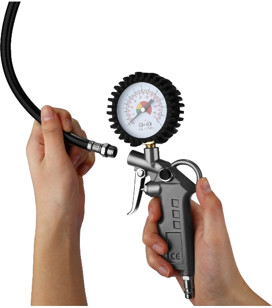 Пистолет для накачки шин Deko DKTG01 100л/мин серый/серебристый