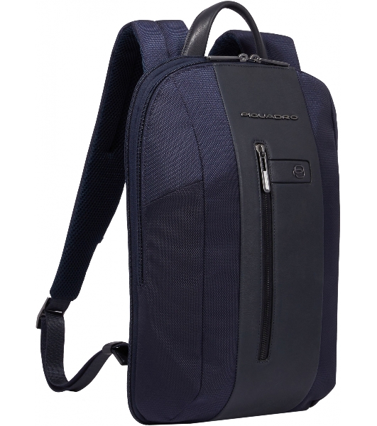 Рюкзак Piquadro Brief2 CA6384BR2/BLU синий нейлон/натур.кожа