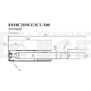 Газлифт Бюрократ E018 E018C3DWZ/3CL/100 черный