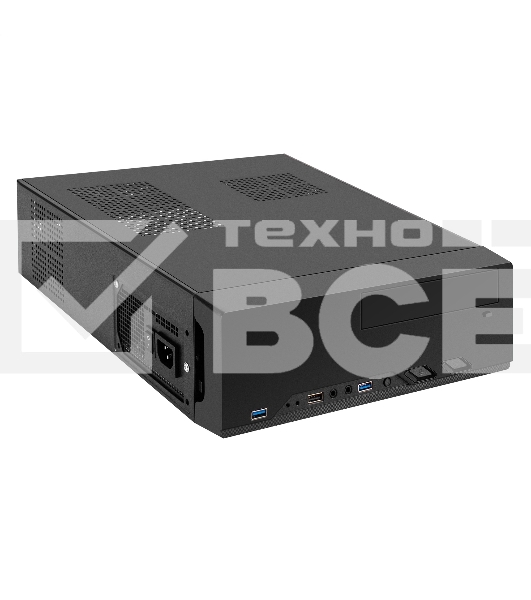 Компьютерный корпус Desktop ExeGate MI-208U2 (mini-ITX/mATX, без БП, 1*USB+2*USB3.0, аудио, черный)