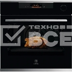 Духовой шкаф Electrolux с паром SteamCrisp, основной цвет - нержавеющая сталь, сенсорное управление, цветной ЖК-дисплей, электронное регулирование времени и температуры, будильник, таймер отключения, отложенный старт, хромированные направляющие из нержавеющей стали Easy Entry , телескопические направляющие FlexiRunners (1 ур) с изменением высоты установки, 3 стекла, пиролитическая очистка, термощуп, плавное закрытие дверцы SoftClosing, Италия, фото11