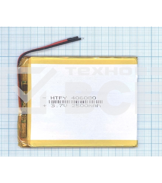Аккумулятор Li-Pol (батарея) 4*60*80мм 2pin 3.7V/2500mAh