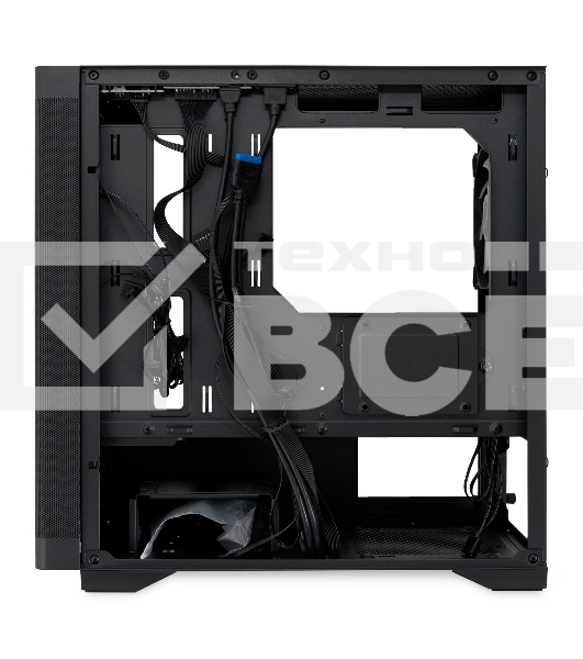 Компьютерный корпус без блока питания HSPD M320, Mesh Mini-tower, черный, slide TG, 0.45 SPCC, 2x140мм ARGb+1x120мм ARGb mATX, mITX 160/340/184мм 2x2.5