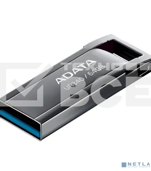 Флешка USB ADATA UR340 (AROY-UR340-64GbK), 64Gb, USB 3.2, R/W 100/30, черный