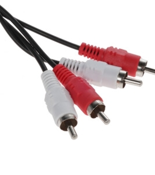 Кабель аудио Cablexpert CCA-2R2R-1.8M-N, 2xRCA/2xRCA, 1.8м, черный, пакет