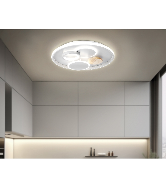 Светильник Ambrella light FL4803 GR серый 3000K-6400K 70W D500*95 (ПДУ ИК)