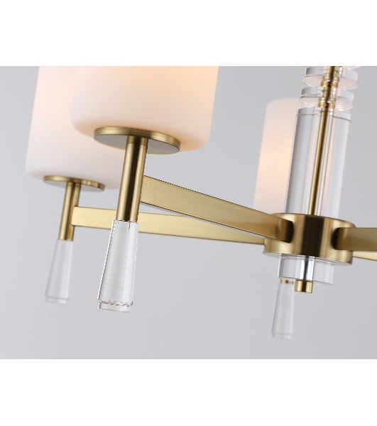 Люстра Ambrella light LH56261/5 BS/FR латунь/белый матовый E27/5 max 60W D600*590