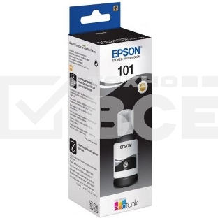Картридж струйный Epson L101 C13T03V14A черный (127мл) для Epson L4150/L4160/L6160/L6170/L6190