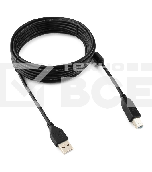 Кабель Gembird CCF-USB2-AMBM-15 USB 2.0 кабель PRO для соед. 4.5м AM/BM позол.конт., фер.кол., пакет