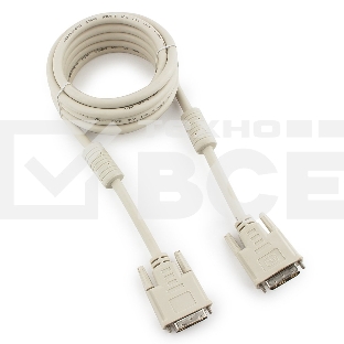 Кабель DVI-D single link Gembird, 3м, 19M/19M экран, феррит.кольца, пакет CC-DVI-10