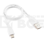 Кабель Gembird/Cablexpert CCP-mUSB2-AMBM-W-0.5M AM/microBM 5P, 0.5м, экран, белый, пакет, фото5