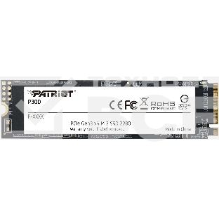 Накопитель SSD Patriot P300, 128GB, PCIe 3.0 x4, M.2 2280, NVMe, R/W 1600/600