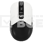 Мышь беспроводная A4Tech Fstyler FG12 белый/черный, 1200 dpi, радиоканал, USB, кнопки - 3, фото 1