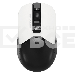 Мышь беспроводная A4Tech Fstyler FG12 белый/черный, 1200 dpi, радиоканал, USB, кнопки - 3