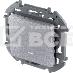 Переключатель 1-клавишный с подсветкой/индикацией 10AX 250В алюминий, фото 1