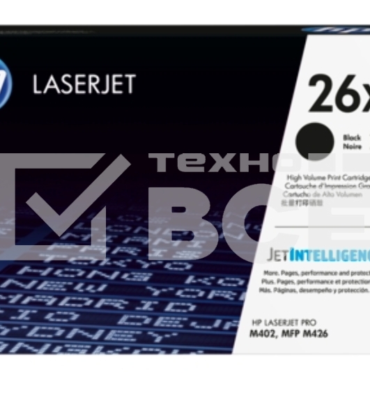 Тонер Картридж HP 26X CF226X черный для HP LJ Pro M402/M426 (9000стр.)