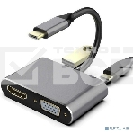 Кабель-концентратор USB3.1 TypeCm -->HDMI+USB3.0+PD+VGA Alum Grey 4K@30Hz, Telecom<TUC055>, фото16