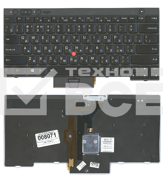 Клавиатура для ноутбука Lenovo ThinkPad T430 T430I X230 T530 L430 L530 черная с подсветкой