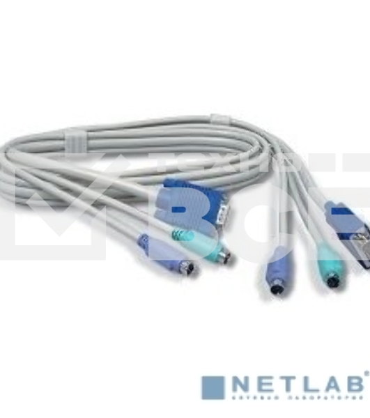 Кабель КВМ 1.8м Переключатель KVM TRENDNet TK-C06, папа-папа {клав.(PS/2),мышь (PS/2), DB15 п, 1.8 m}