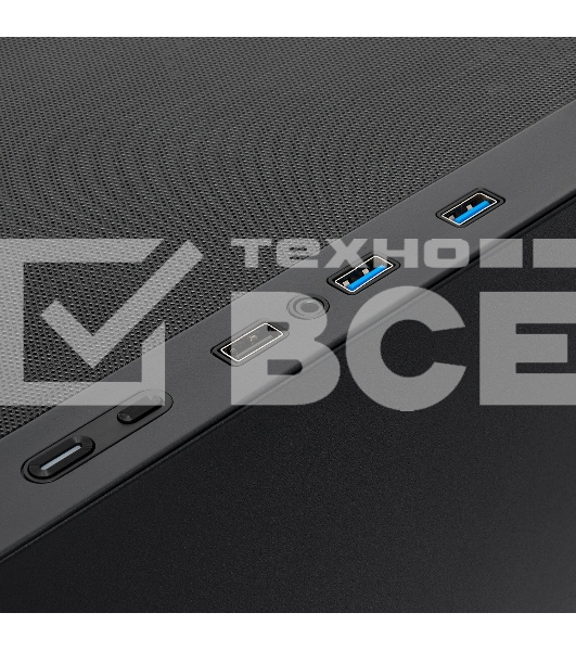 Компьютерный корпус без блока питания HSPD M320, Mesh Mini-tower, черный, slide TG, 0.45 SPCC, 2x140мм ARGb+1x120мм ARGb mATX, mITX 160/340/184мм 2x2.5