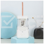 Точилка для карандашей электрическая Deli E71202, 1 отверстие, пластик, белый (батарея), фото 1