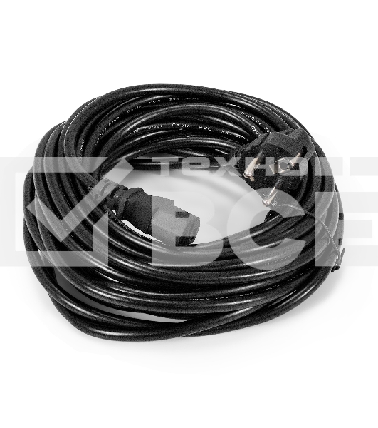 Кабель питания ExeGate Special PC-10S (Евровилка угловая Schuko->C13, 3*1.0mm2, CCA, черный, 10м)