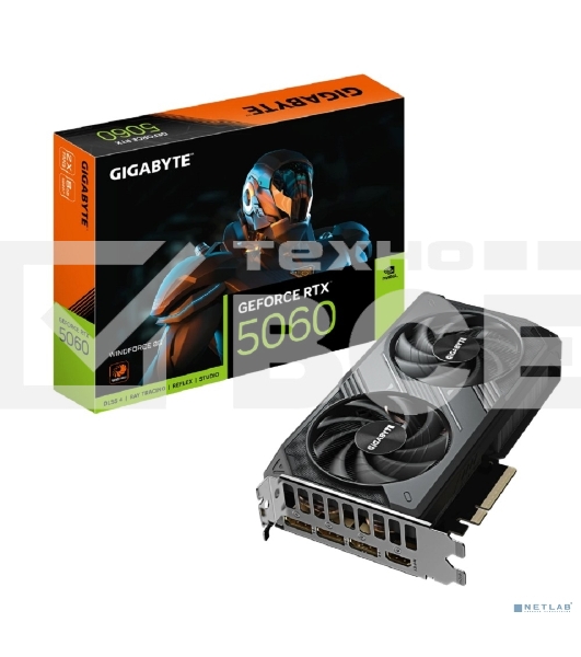 Видеокарта Gigabyte RTX 5060 GV-N5060WF2-8GD 1.0 NV RTX 5060 8Gb 128bit GDDR7 2497/28000/HDMIx1/DPx3 PCI-E 5.0