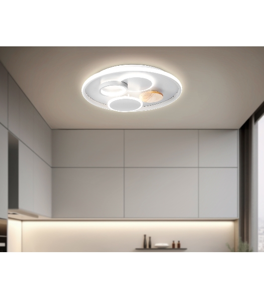 Светильник Ambrella light FL4803 GR серый 3000K-6400K 70W D500*95 (ПДУ ИК)