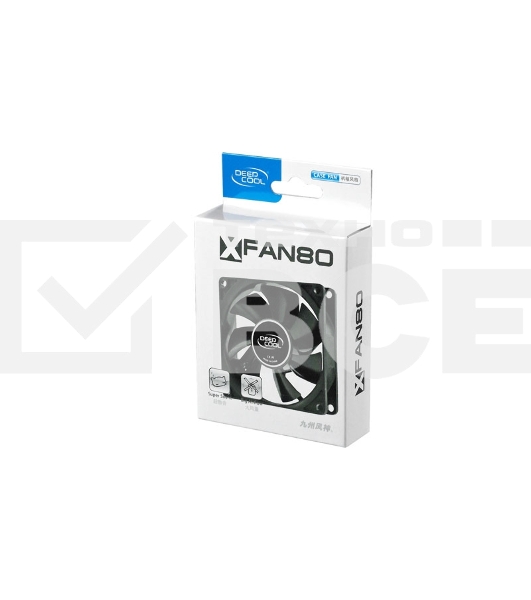 Вентилятор для корпуса DEEPCOOL XFAN 80 черный, 80 мм, 1800 об/мин, 20.3 дБ, 4 pin