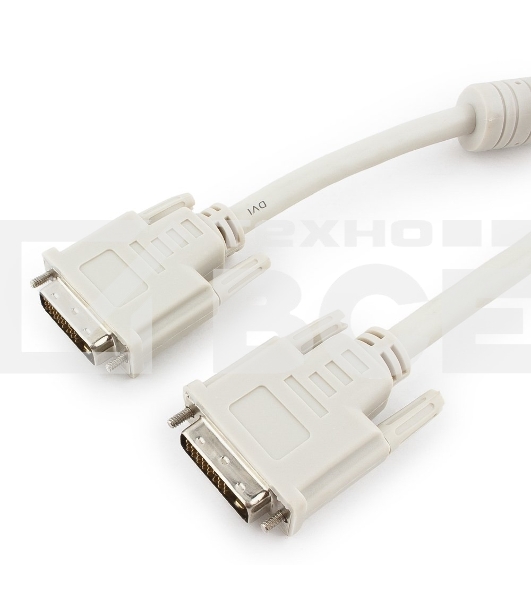 Кабель DVI-D single link Gembird, 3м, 19M/19M экран, феррит.кольца, пакет CC-DVI-10