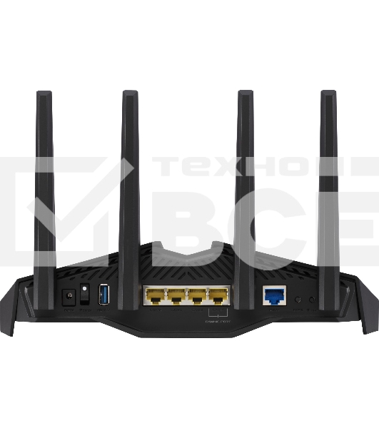 Роутер ASUS RT-AX82U роутер 802.11b/g/n/ac/ax, до 574 + 4804Мбит/c, 2,4 + 5 гГц, 4 антенны, USB, GBT LAN ; 90IG05G0-MO3R10