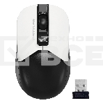 Мышь беспроводная A4Tech Fstyler FG12 белый/черный, 1200 dpi, радиоканал, USB, кнопки - 3, фото2