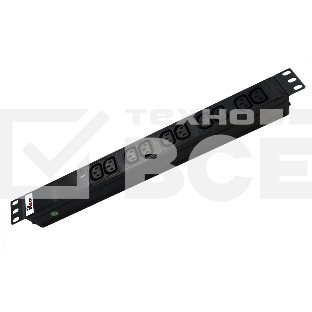 Аксессуар ЦМО Блок розеток Rem-10 без шнура с инд., 10 IEC 60320 C13, вход IEC 60320 C14, 10A, алюм., 19