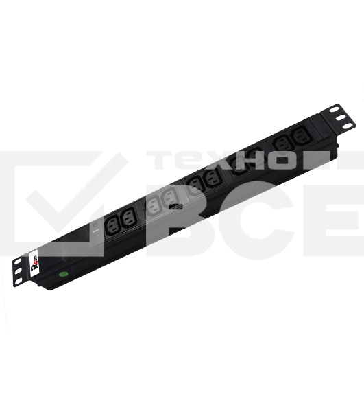 Аксессуар ЦМО Блок розеток Rem-10 без шнура с инд., 10 IEC 60320 C13, вход IEC 60320 C14, 10A, алюм., 19