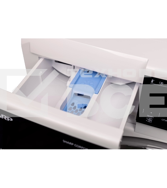 Стиральная машина Sharp ES814RW белый, загрузка фронтальная 8 кг, 1400 об/мин, класс: A+++