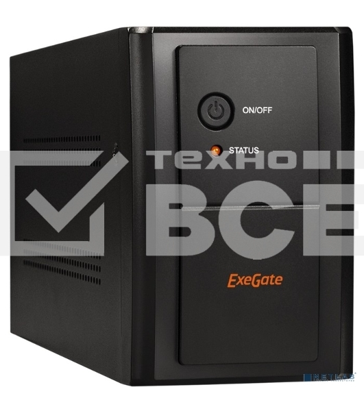 Источник бесперебойного питания ExeGate EP285480RUS SpecialPro UNB-1000.LED.AVR.C13.RJ.USB <1000VA/650W, LED, AVR, 6*IEC-C13, RJ45/11, USB, Black>