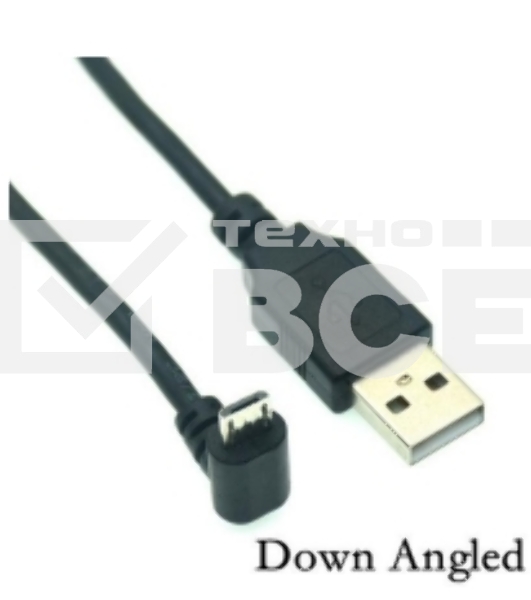 Кабель USB  Type A на Micro USB угол вниз 1 м